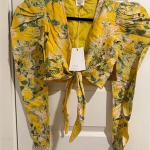 HEMANT & NANDITA Yellow Floral Set